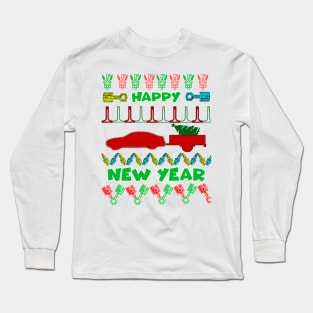 Merry chrismas, car guy, car enthusiast merry chrismas, happy new year Long Sleeve T-Shirt